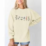 Women's Floral Graphic Sweatshirt - Vintage Style