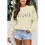 Women's Floral Graphic Sweatshirt - Vintage Style