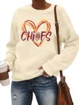 Women’s Game Day Football Heart Graphic Sweatshirt