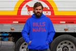 Bills Mafia Distressed Hoodie in Navy Blue