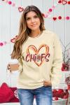 Women’s Game Day Football Heart Graphic Sweatshirt