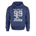 Here Comes The Judge Youth Hoodie - Navy Blue