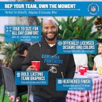 Carolina Panthers Adult Heather Hooded Sweatshirt