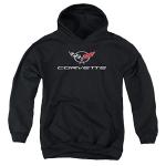 Chevy Corvette Logo Youth Pullover Hoodie Size YM