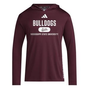 adidas Mississippi State Lightweight Training Hoodie, Maroon