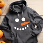 Cute Snowman Face Christmas T-Shirt for Everyone