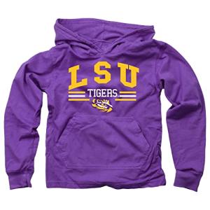 LSU Boys Long Sleeve Hooded T-Shirt, Purple