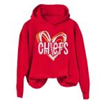 Women's Game Day Football Heart Graphic T-Shirt