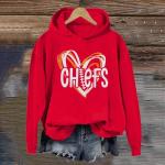 Women's Game Day Football Heart Graphic T-Shirt