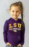 LSU Boys Long Sleeve Hooded T-Shirt, Purple