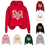 Women's Game Day Football Heart Graphic T-Shirt