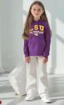 LSU Boys Long Sleeve Hooded T-Shirt, Purple