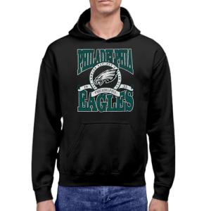 Philadelphia Eagles Stacked Banner Hoodie - Black