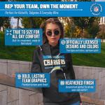 Los Angeles Chargers Charcoal Hooded Sweatshirt