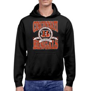 Cincinnati Bengals Stacked Banner Hoodie - Black