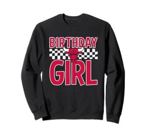 Chicago Bulls Birthday Girl Checkered Logo T-Shirt