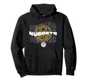 Denver Nuggets Wave Outline Team Logo Hoodie