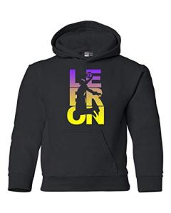 Youth LA Basketball Sports Hoodie T-Shirt Black