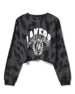 Los Angeles Lakers Long Sleeve Crop Tee