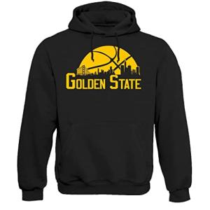 Golden State Basketball Skyline Men's Hoodie - Black