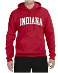 Vintage Indiana Retro Distressed Unisex Hoodie - Red