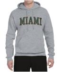 Vintage Miami Retro Unisex Hoodie in Grey