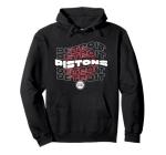 Detroit Pistons Wave Outline Logo Pullover Hoodie