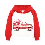 Valentines Love Heart Hoodie for Kids 5-6Y