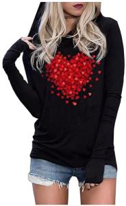 Funny Double Heart Graphic Valentine's Day T-Shirt