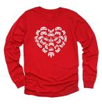 Valentine's Day Gamer Shirt for Kids Long Sleeve