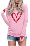 Women's Valentine's Day Love Heart Long Sleeve Tee