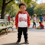 Valentines Love Heart Hoodie for Kids 5-6Y