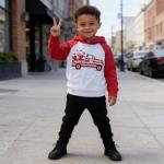 Valentines Love Heart Hoodie for Kids 5-6Y