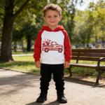 Valentines Love Heart Hoodie for Kids 5-6Y