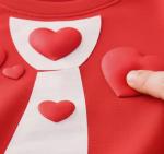 Red Hearts Tie Valentine’s Day Kids Long Sleeve T-Shirt