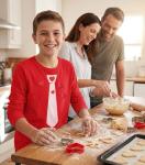 Red Hearts Tie Valentine’s Day Kids Long Sleeve T-Shirt