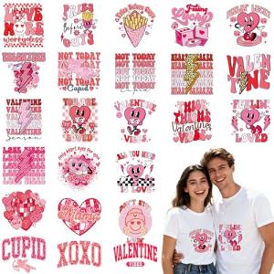 24 Retro Valentine's Day Iron-On Transfers