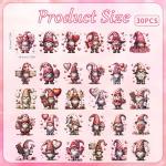 Cute Valentine's Day Gnome Iron-On Transfers 30 Pcs