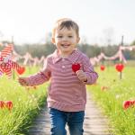 Toddler Boys' Valentine Heart Striped Long Sleeve T-shirt