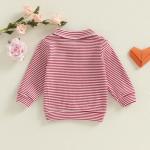 Toddler Boys' Valentine Heart Striped Long Sleeve T-shirt