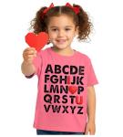 Valentine's Day ABC I Love You T-Shirt – Pink