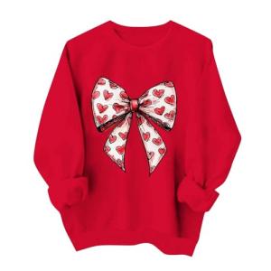 Funny Valentine's Day Heart Graphic Long Sleeve Tee