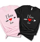 Couple's I Love You Arrow Heart T-Shirt Set