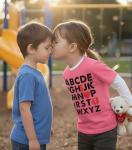 Valentine's Day ABC I Love You T-Shirt – Pink