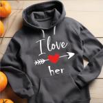Couple's I Love You Arrow Heart T-Shirt Set