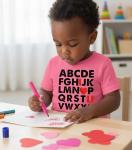 Valentine's Day ABC I Love You T-Shirt – Pink