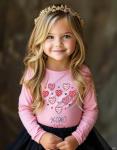 Toddler Girls XOXO Valentine Heart T-Shirt