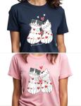 Cute Love Cats Valentine's Day T-Shirt for Couples