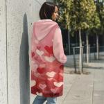 Valentine's Day Cute Print Oversized Hoodie T-Shirt