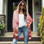 Valentine's Day Cute Print Oversized Hoodie T-Shirt